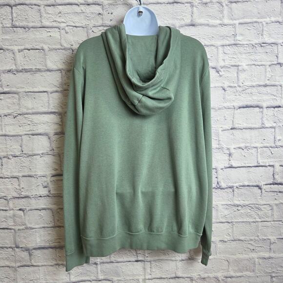 Nike Hoodie Womens Size XL Club Fleece Funnel-Neck Glitter Green - Picture 2 of 11